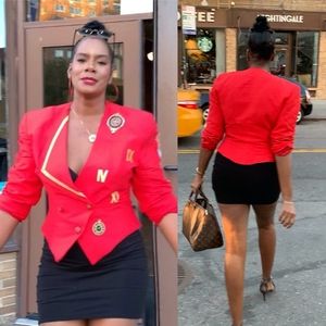 Vintage Red Navy style blazer